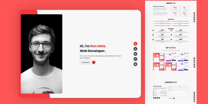 Personal Portfolio | Create Landing page | Figma to HTML / PSD to HTML