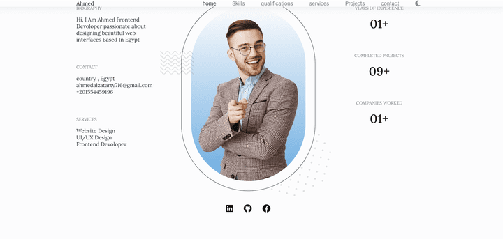 portifolio website for ahmed