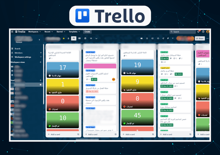 تطوير نظام إدارة مشاريع عبر Trello