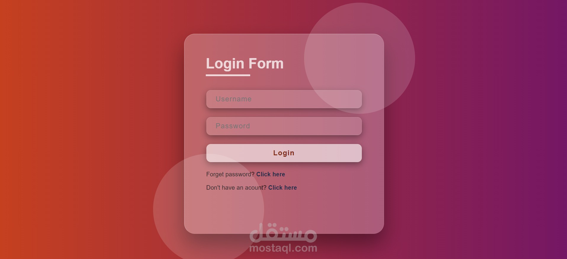 Log in Page 