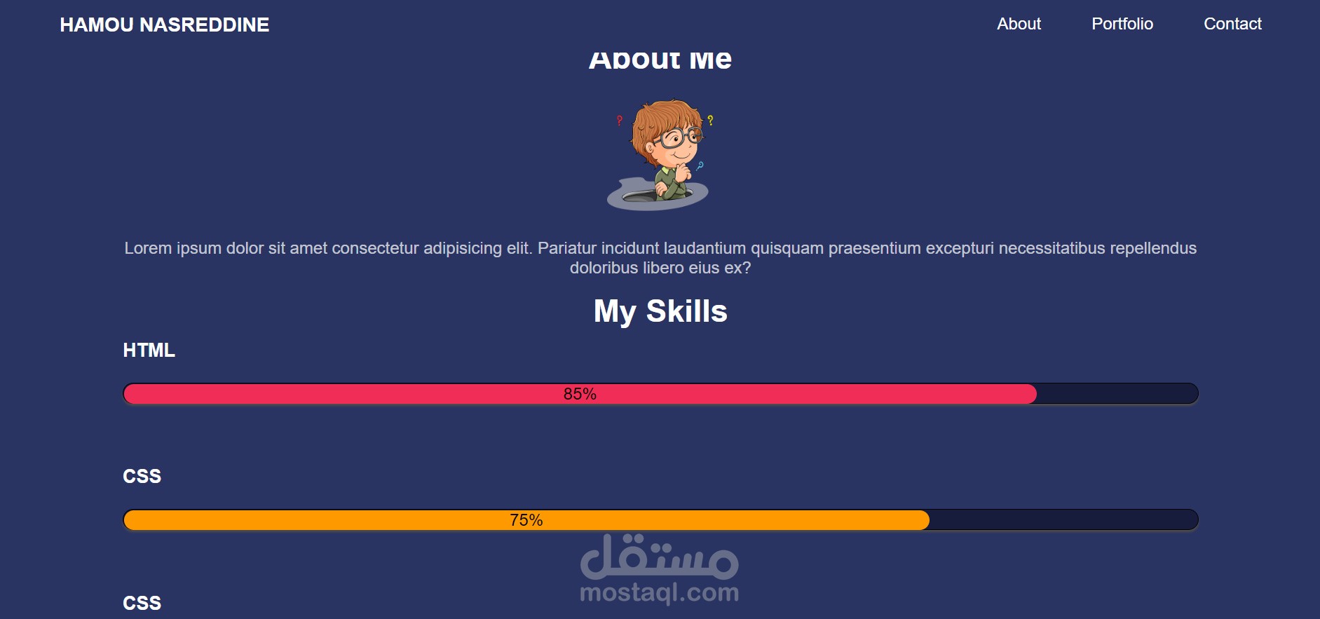 انشاء موقع شخصي Portfolio