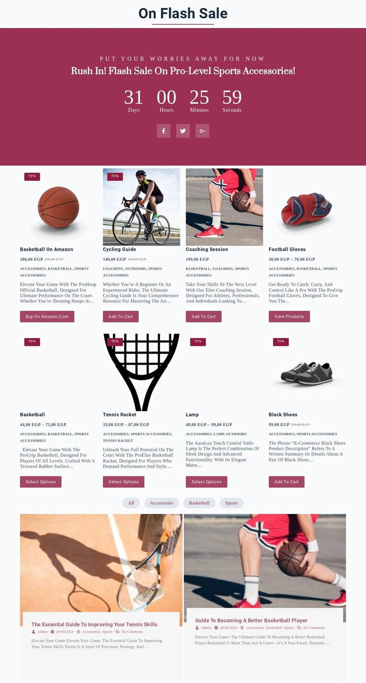 E commerce website