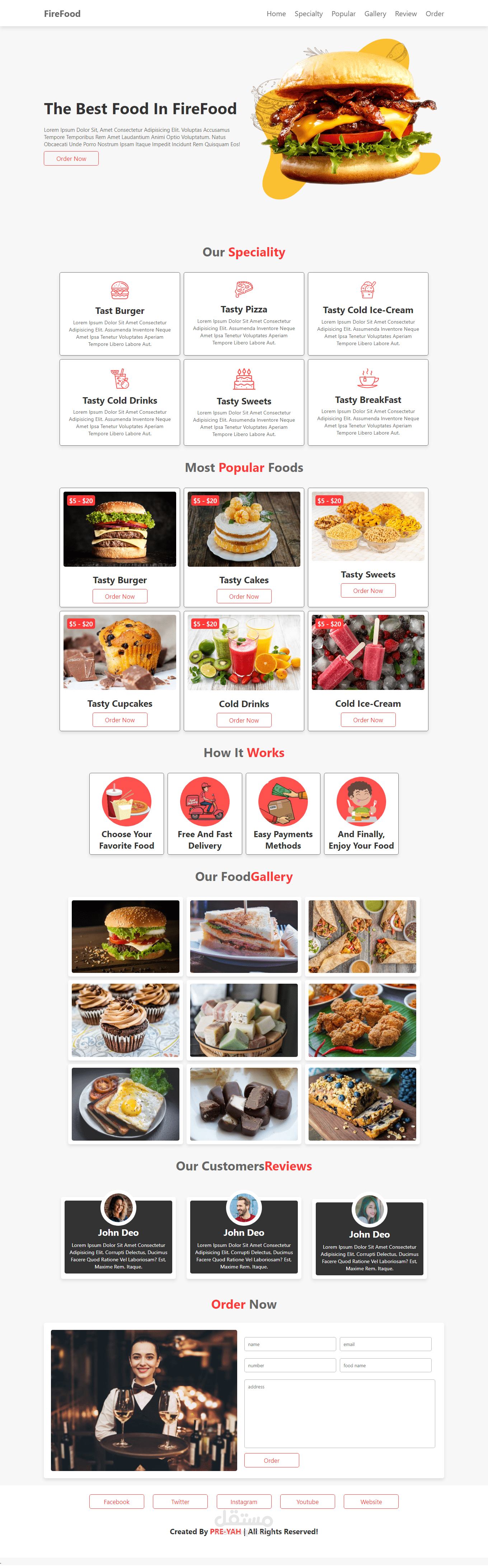 Food website