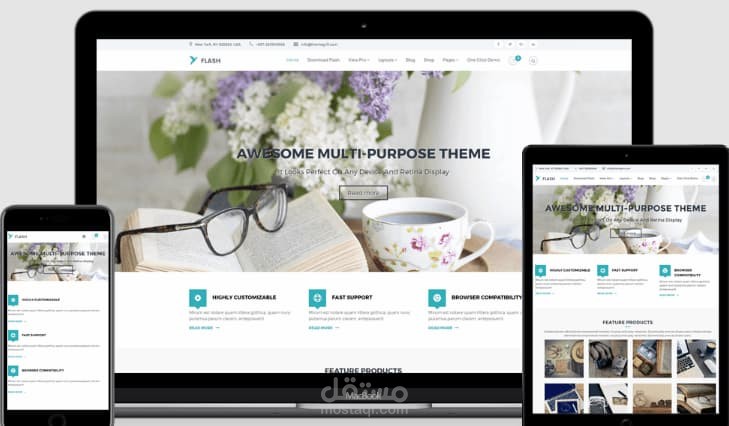 Design a professional company or portfolio template using Enfold