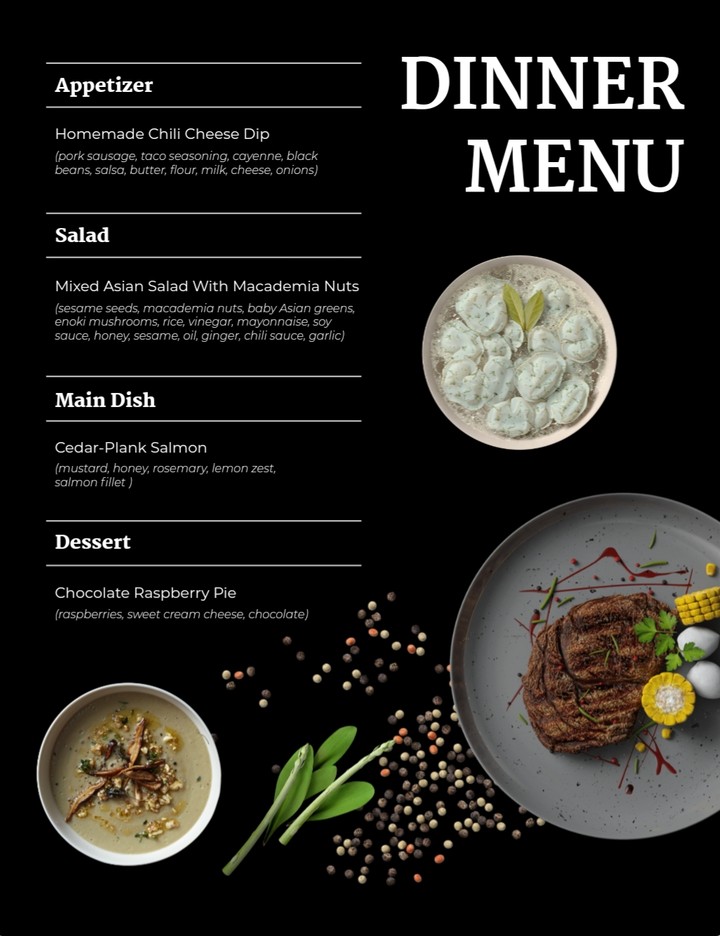 Creative Menu Designs