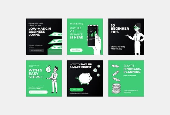 Creative Finance & Banking Design Set