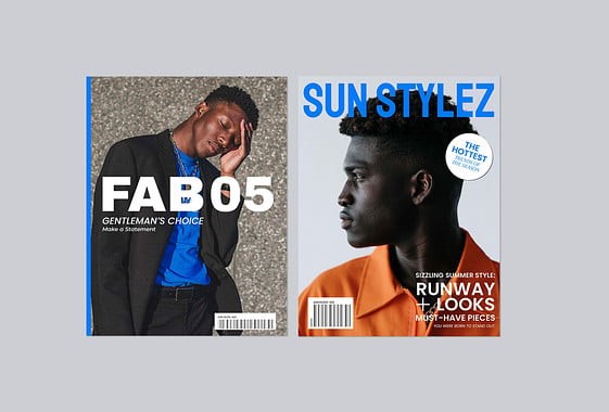 Modern fashion magazine cover designs