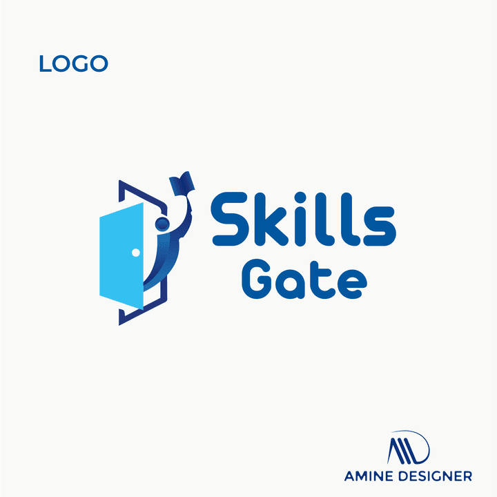 تطوير شعار و كذلك تصميم هوية بصرية skills gate