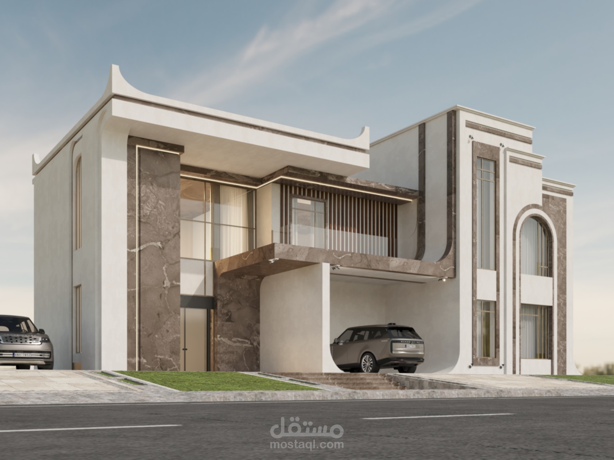 تصميم واجهات فيلا سكنية