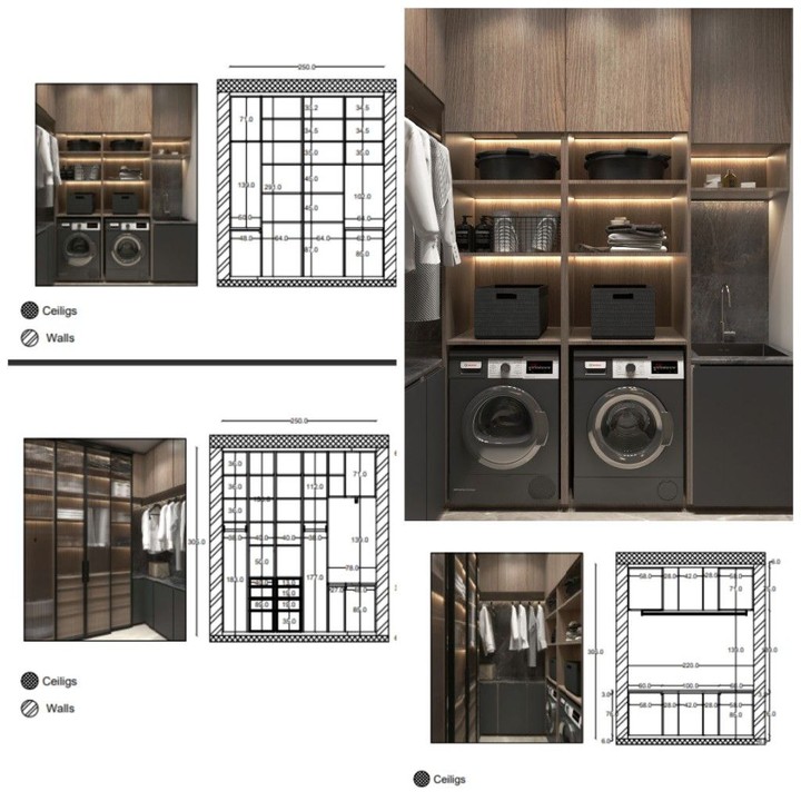 Laundry Room With Shop Drawings