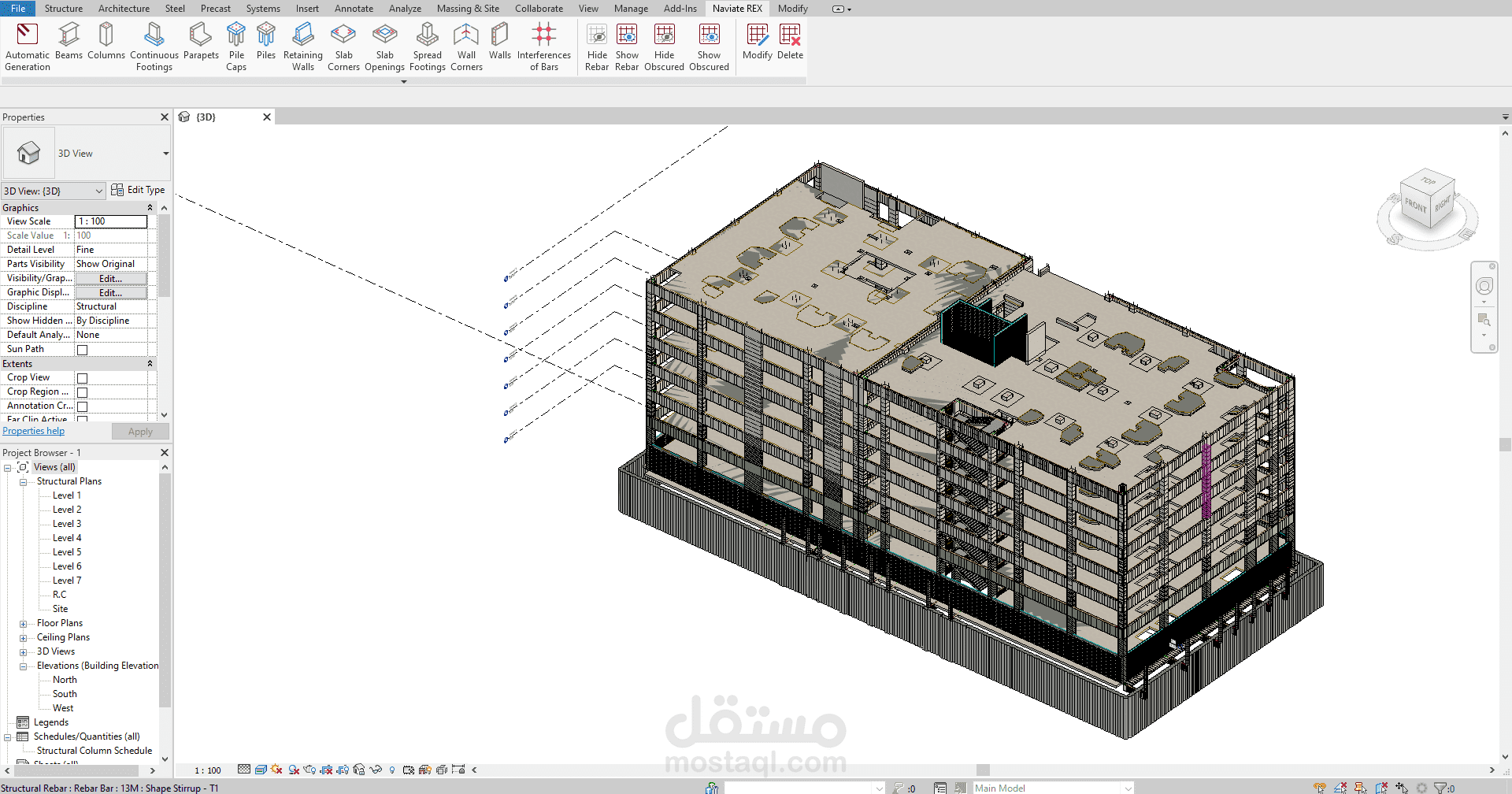 مستشفى ومول باستخدام REVIT