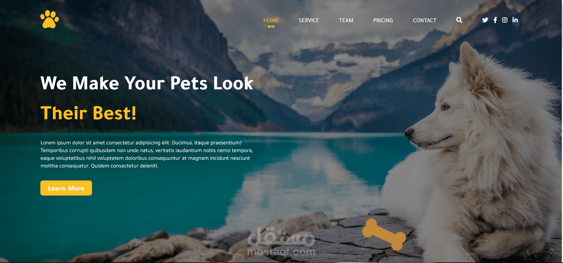 website for puppies مستقل