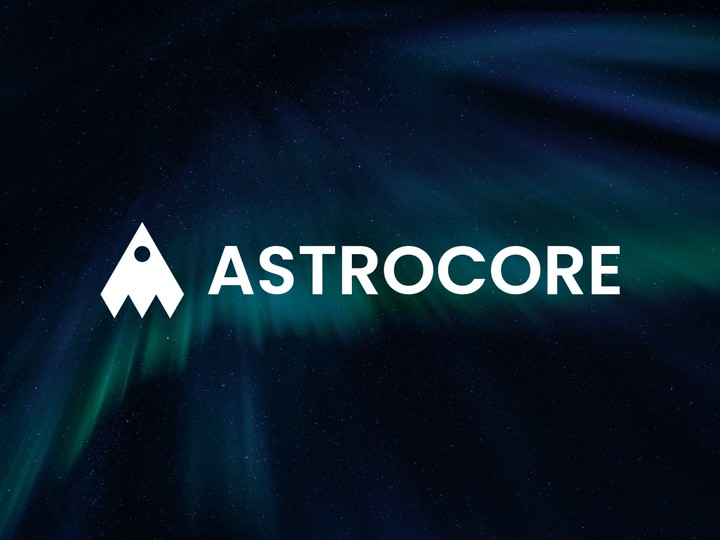 الهوية البصرية لشركة AstroCore الوهمية لدراسة الفضاء