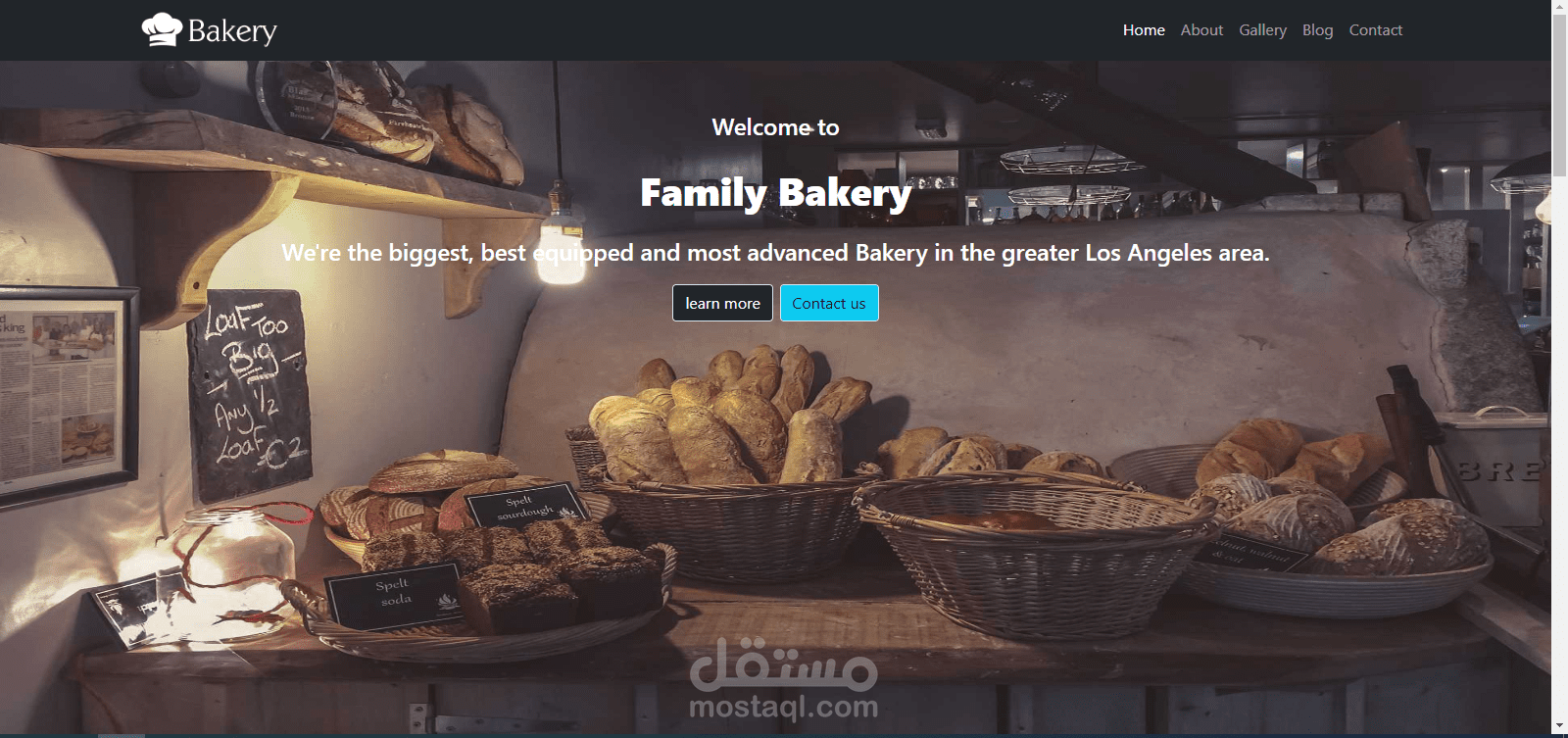 Website for bakery