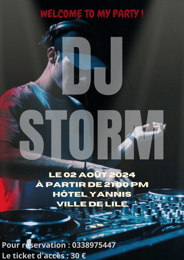 تصميم اعلان ل dj storm