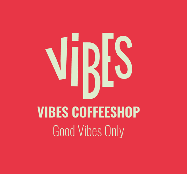 VIBES COFFEESHOP LOGO IDENTITY