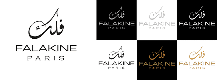 شعار "falakine" / شعار نصي text logo