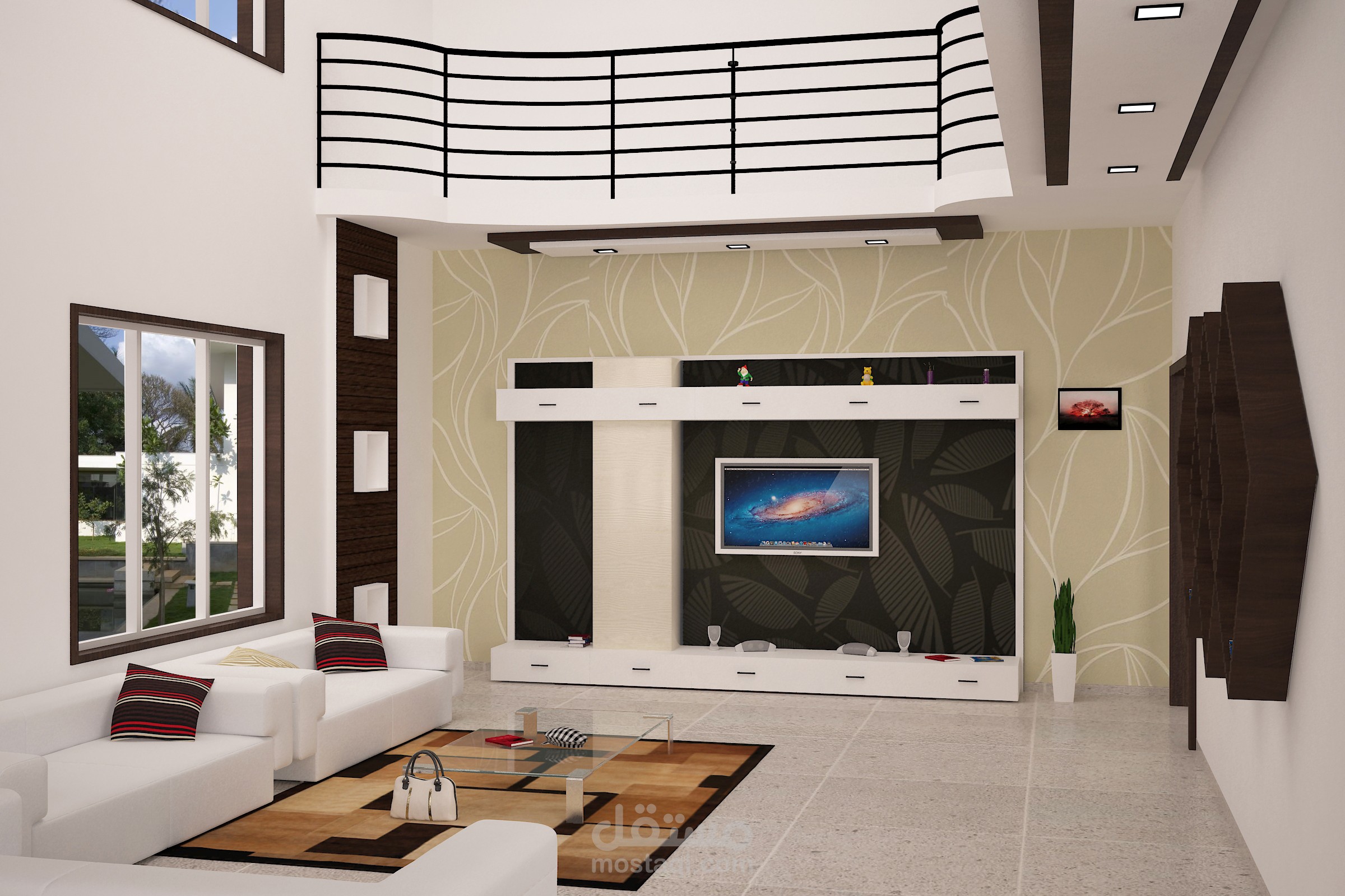 تصميم داخلي لغرفة جلوس