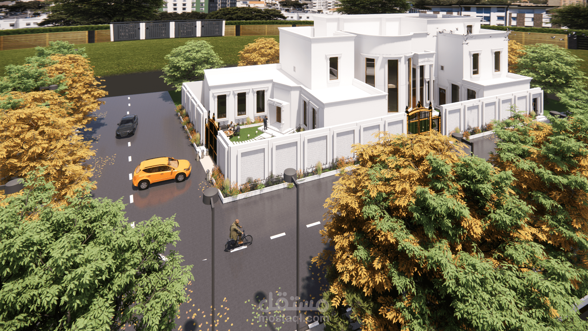تصميم واجهات فيلا كلاسيك في السعودية