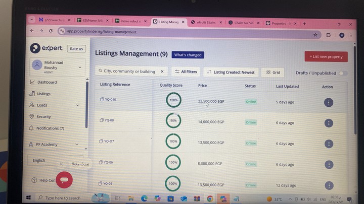 إدارة صفحات وتسويق إلكتروني لشركة عقارية (Home Select)
