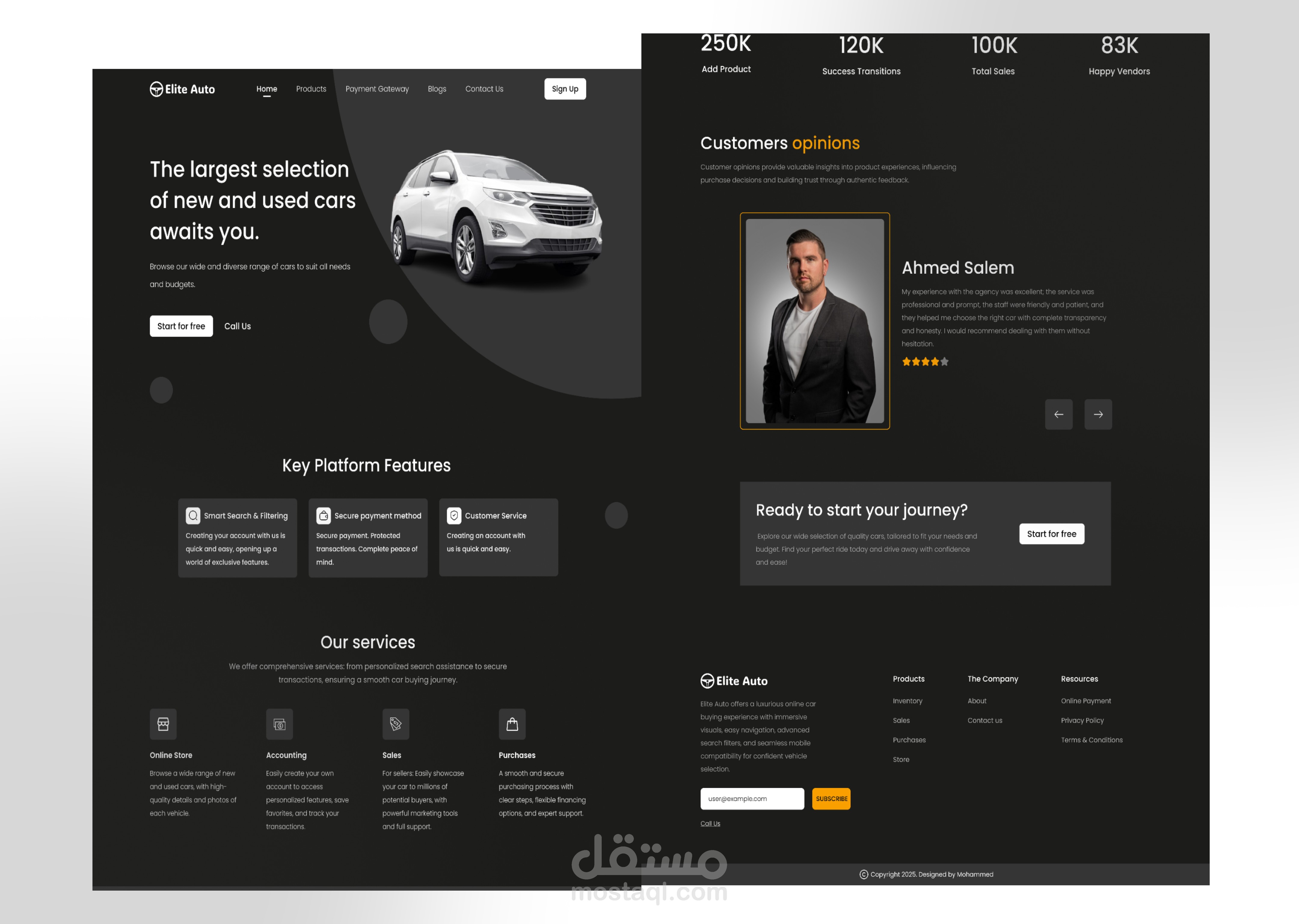 Elite Auto Landing Page