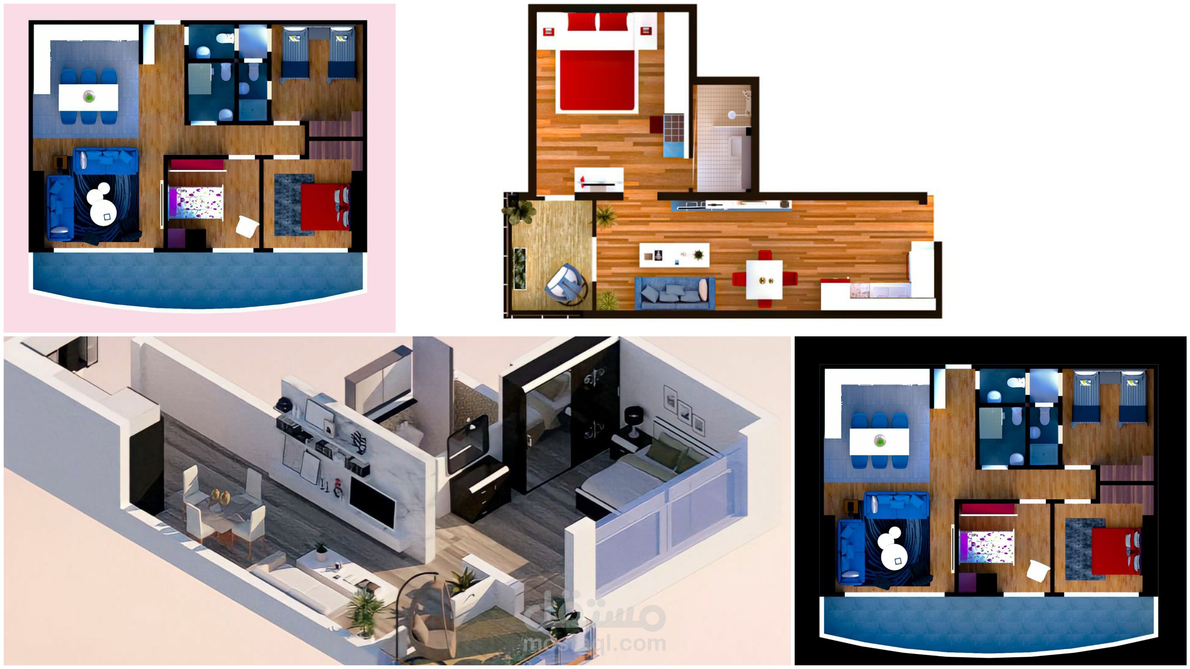 تصميم واظهار مخطط معماري 3d و2d