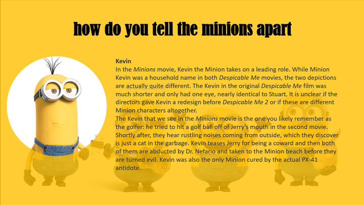 Minions presentation