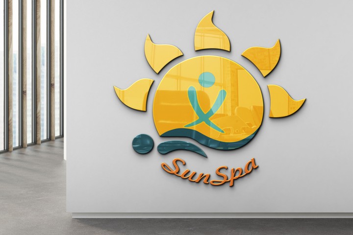 Sun spa logo design