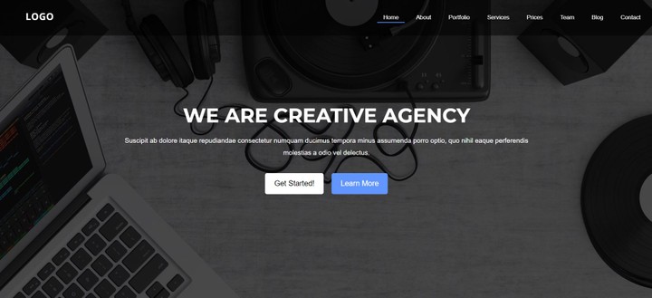 موقع ويب متكامل (Creative Agency) و ريسبونسيف