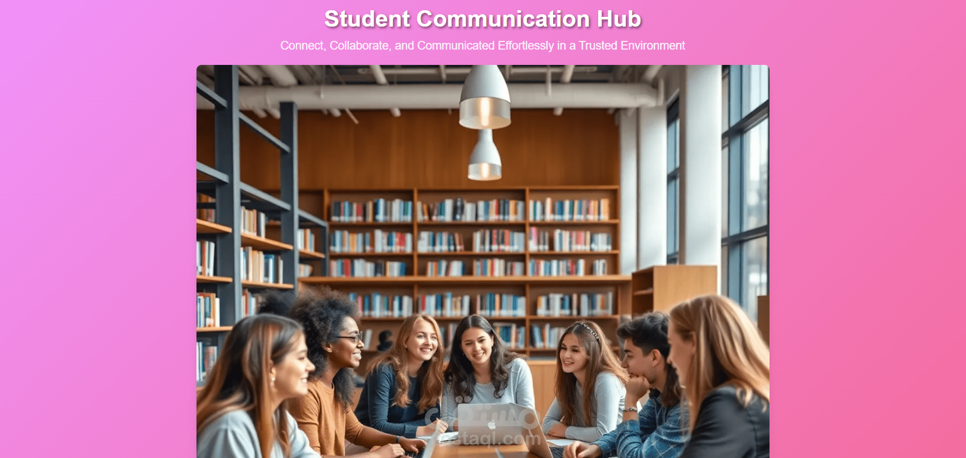 Website to make the students communicate easily without any corruption