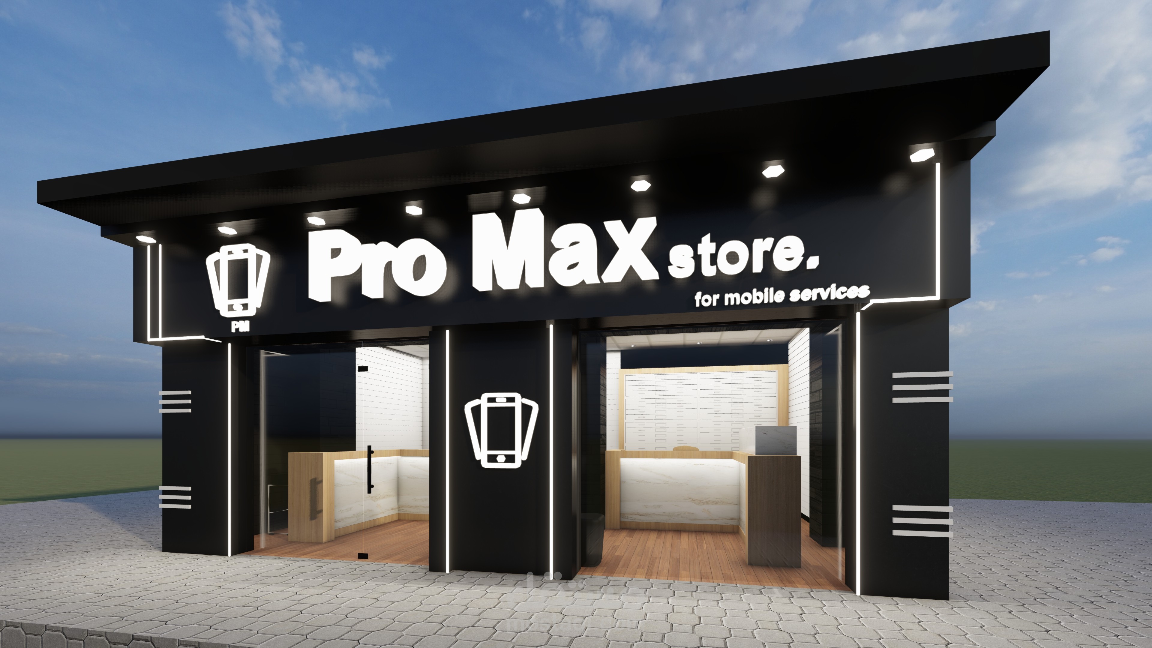 تصميم داخلي mobile shop