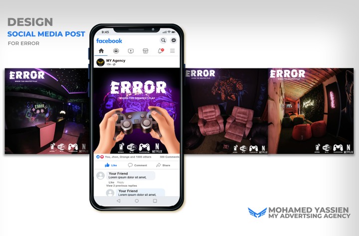 تصميم صور سوشيال ميديا محل العاب Error