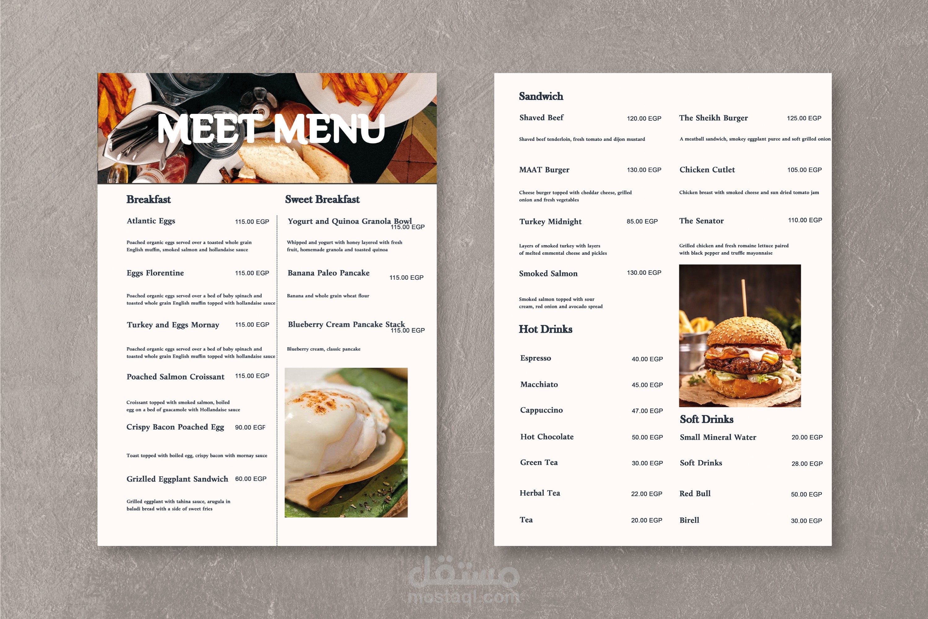 Restaurant menu