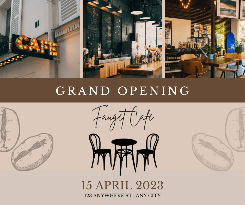 Design for coffee shop opening مستقل