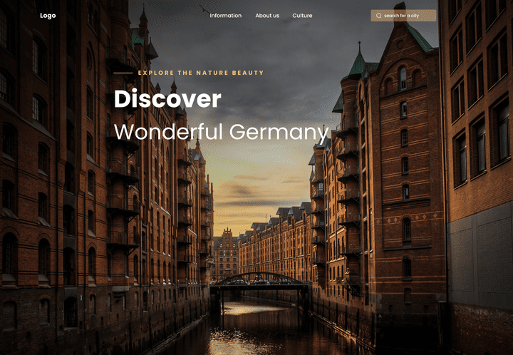 Explore Germany- Landing Page