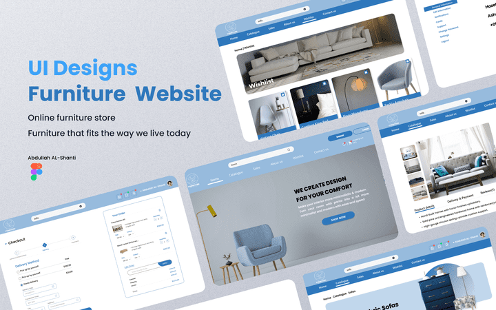 تصميم موقع الأثاث منزلي  - دراسة حالة UX / UI