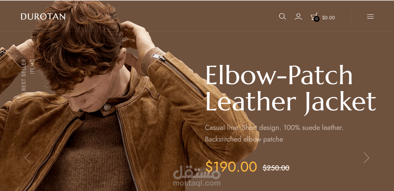 A website for selling shoes (DUROTAN)
