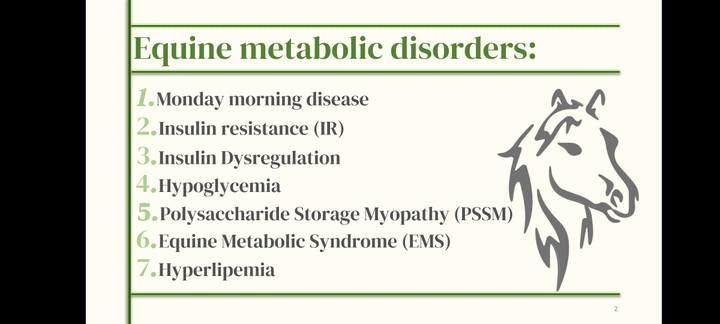 Equine Metabolic disorders