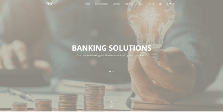 banking website