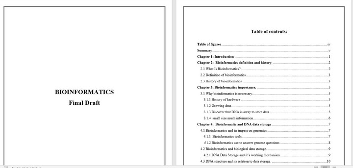 Bioinformatics research