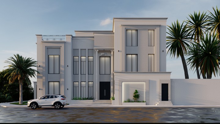 Designing and rendering a house in Saudi Arabia.