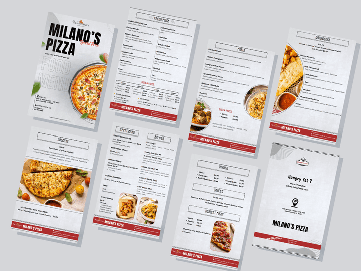 تصميم منيو menu design