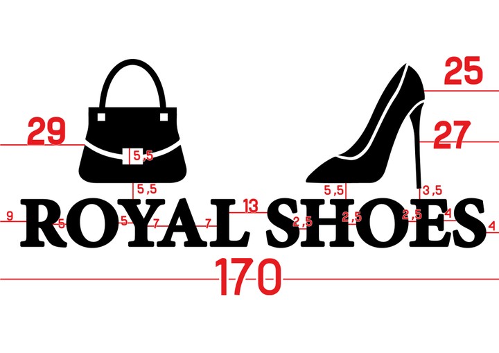 تصميم اجزاء هوية بصرية لمعرض royal shoes