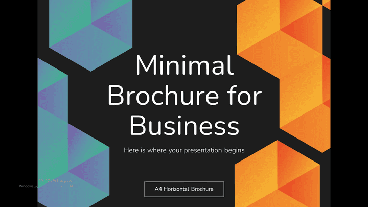 Minimal Brochure for Business Presentation