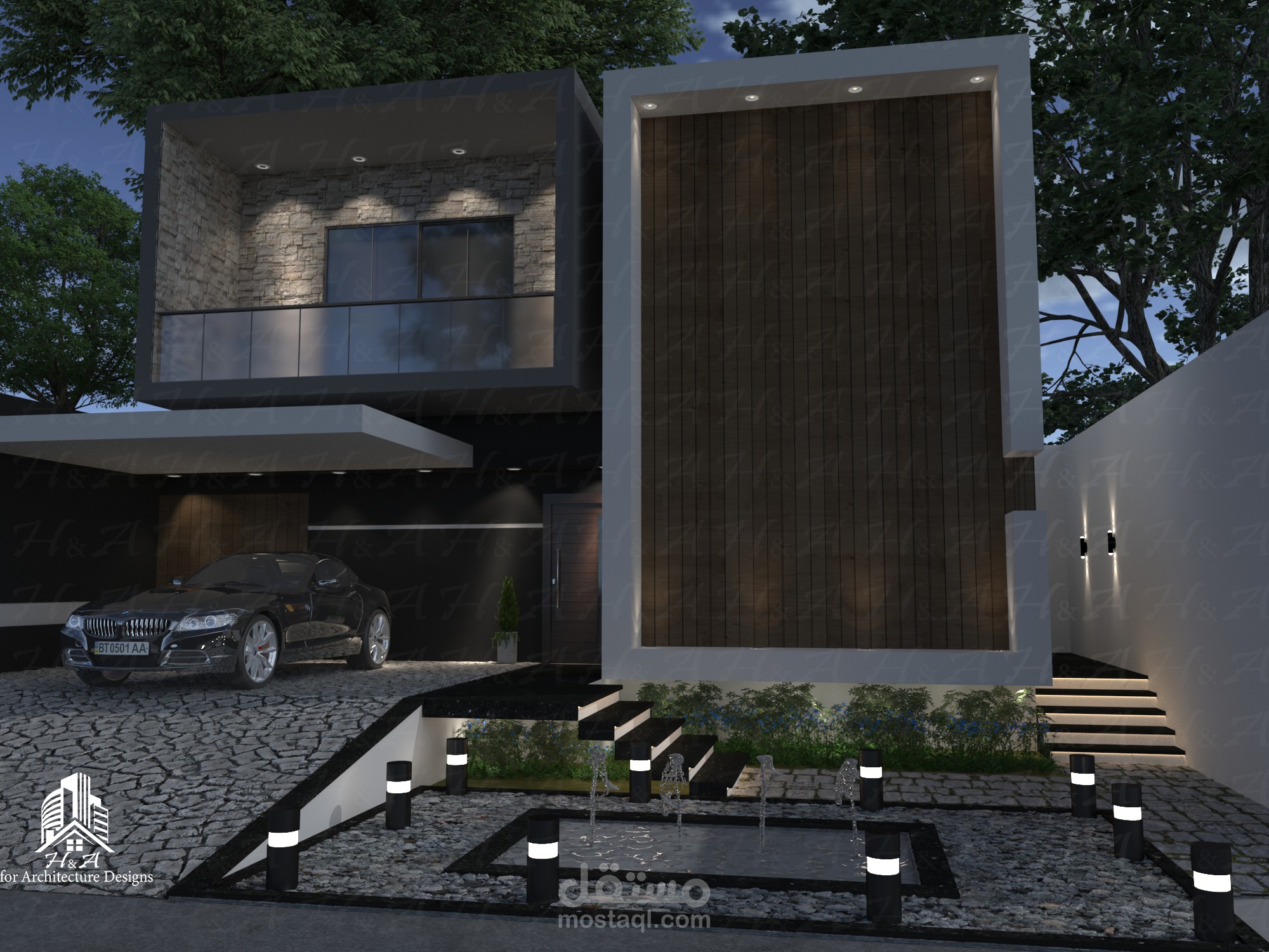 elevation villa modern