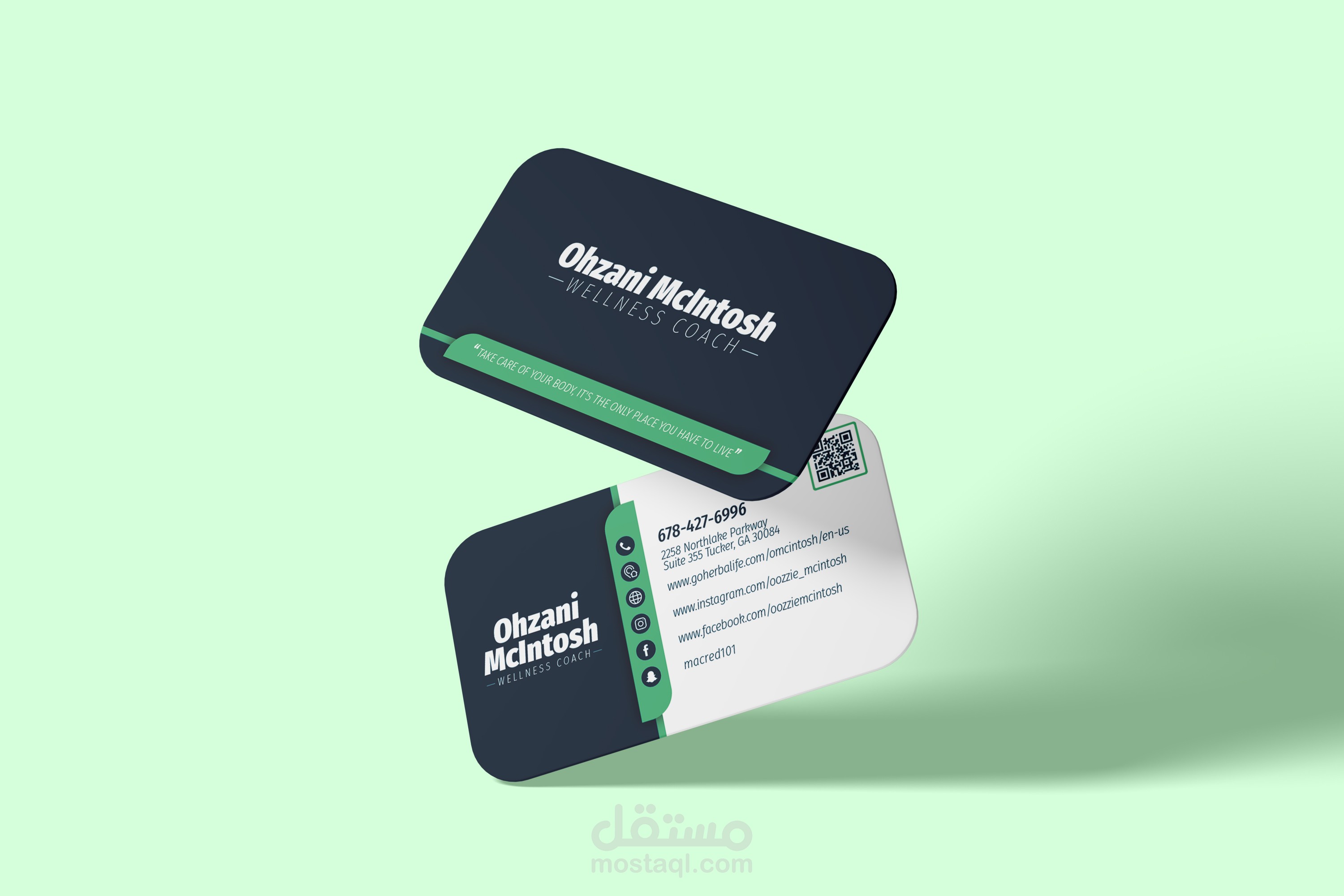 تصميم بطاقة عمل business card