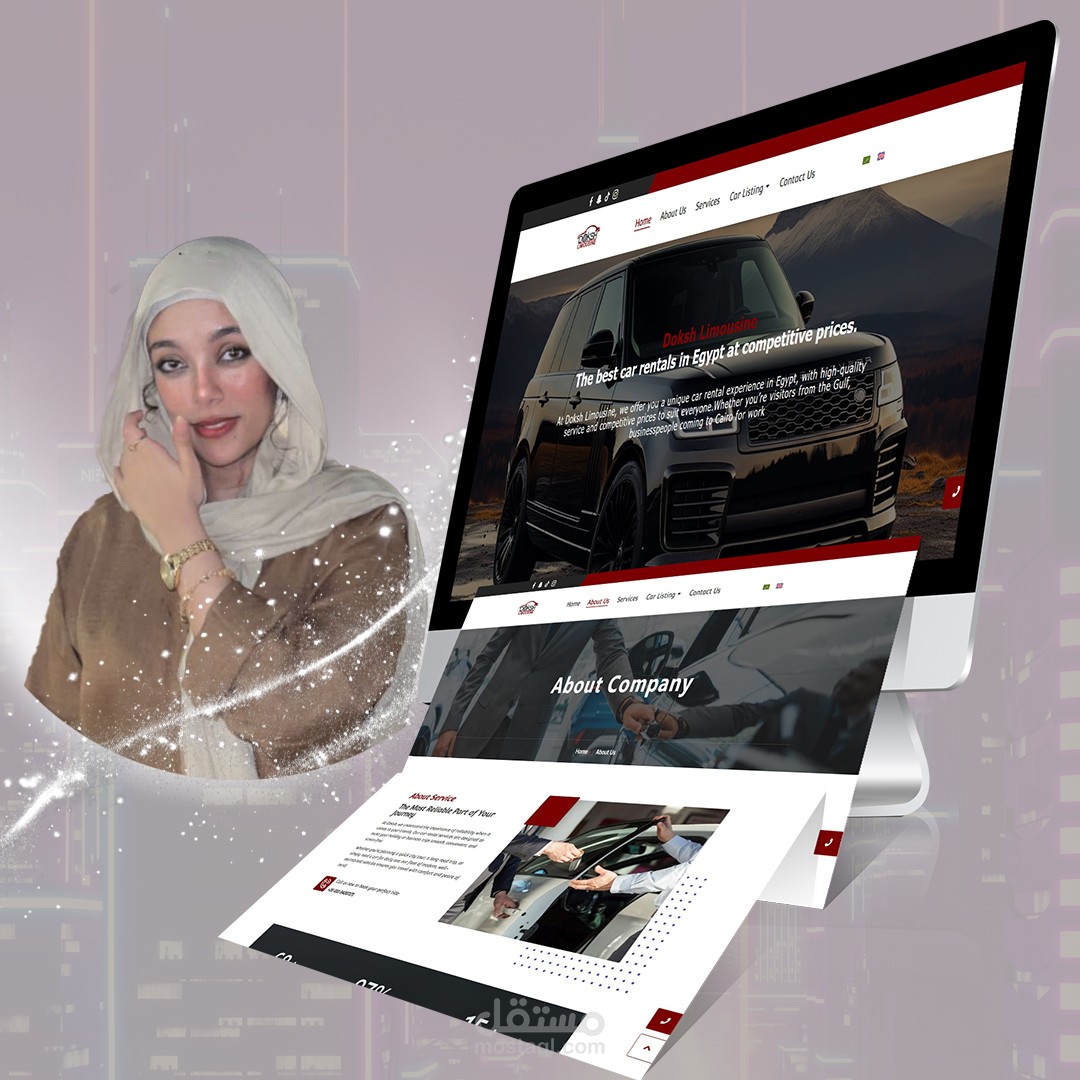 تصميم موقع لتأجير سيارات فاخرة وخدمات ليموزين احترافية مع دعم متكامل