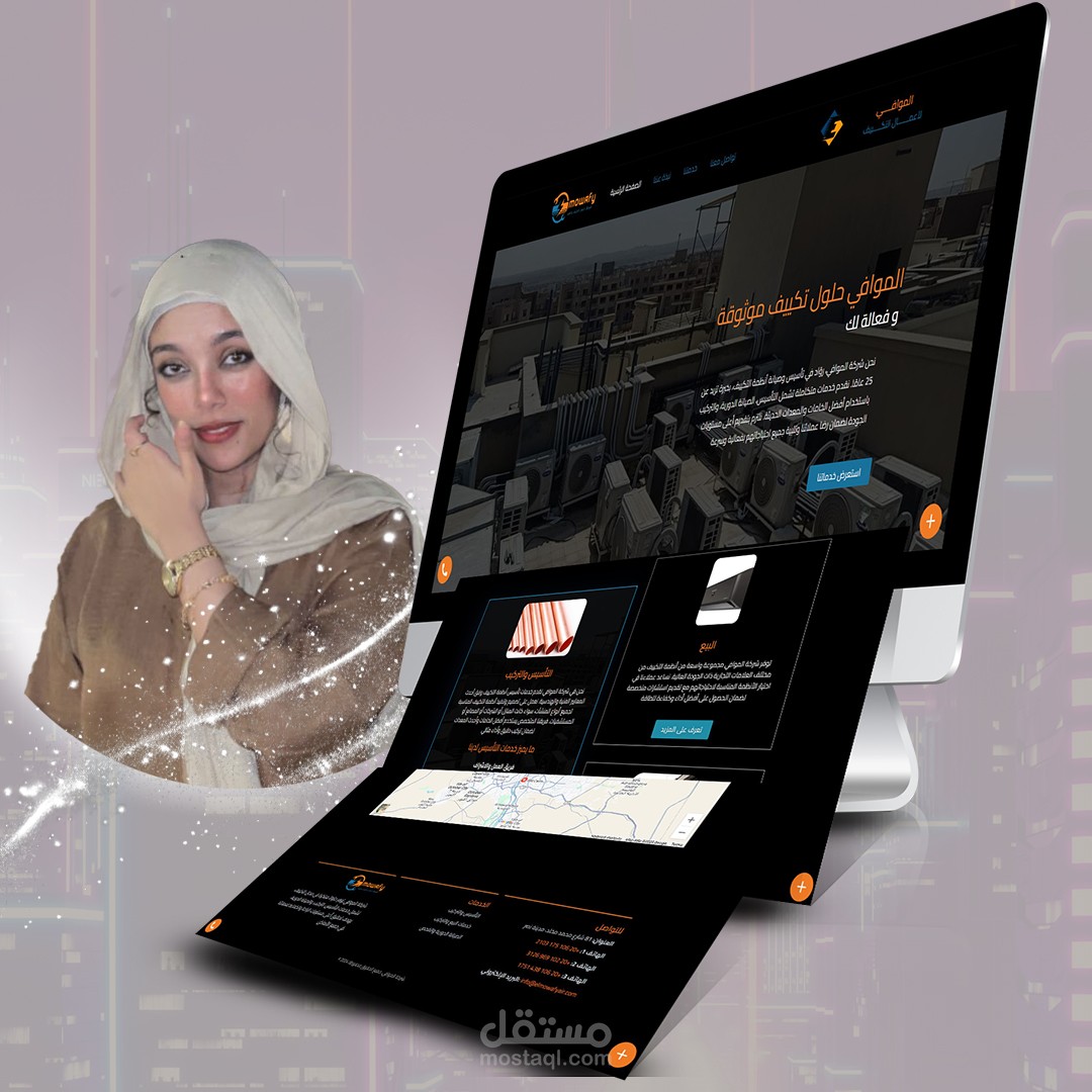 تصميم موقع لتوريد وتركيب وصيانة متكاملة لأنظمة تكييف عالية الجودة وفق أعلى المعايير