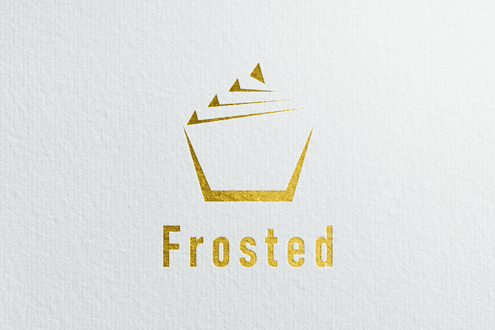 - شعار "Frosted" لمحل بيع الكعك و الحلويات