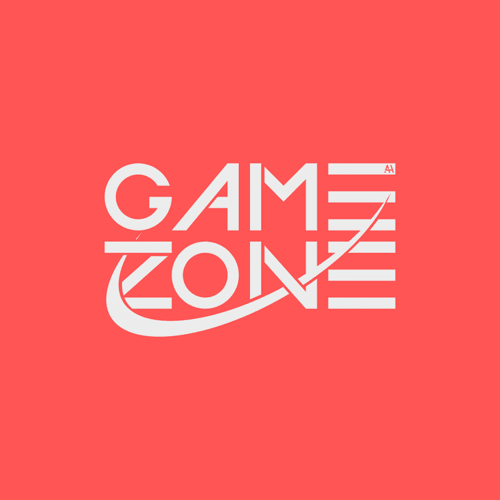 - شعار "GAME ZONE" لمحل بيع العاب الفيديو